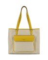  Nannini - Borsa Shopping con Tasca Frontale in Tessuto Canvas