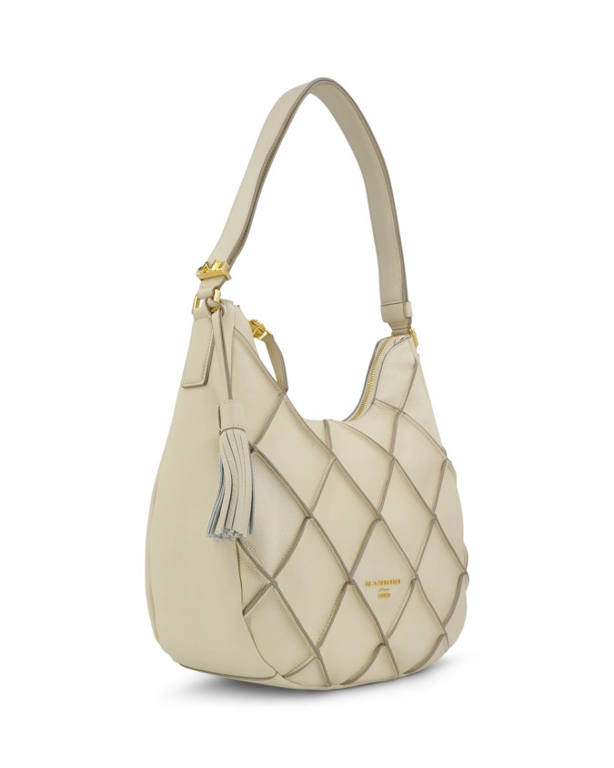  Nannini - Borsa Hobo con Tracolla Regolabile in Pelle Jessa