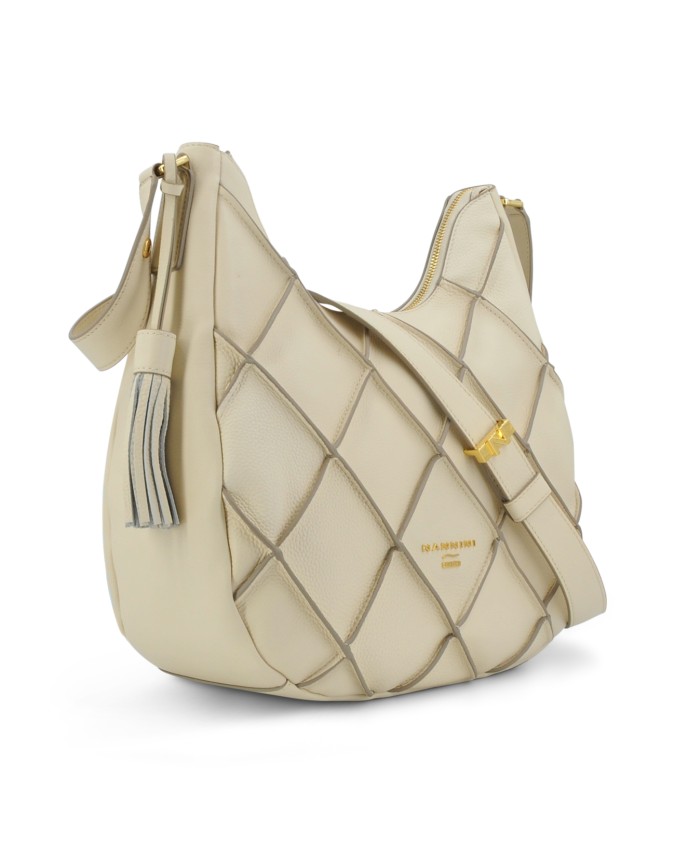  Nannini - Borsa Hobo con Tracolla Regolabile in Pelle Jessa