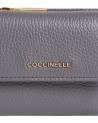  Coccinelle - Portafoglio Mini in pelle con patta Metallic Soft