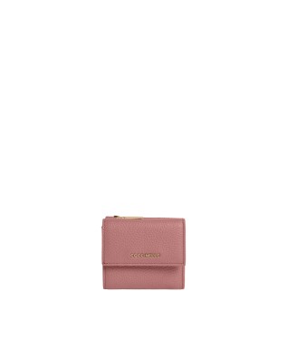  Coccinelle - Portafoglio Mini in pelle con patta Metallic Soft