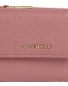  Coccinelle - Portafoglio Mini in pelle con patta Metallic Soft