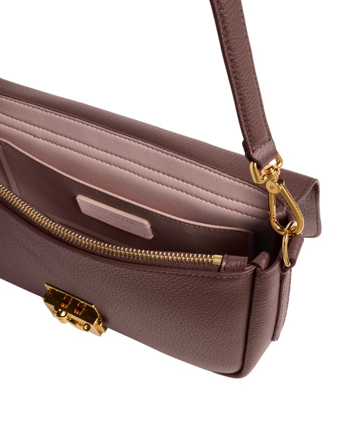  Coccinelle - Borsa a spalla con patta e tracolla in pelle