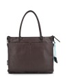 Gabs - Convertible flat bag with leather pockets, Size M, Bull