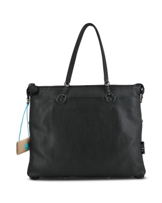 Gabs - Flache, wandelbare Ledertasche mit langen Henkeln,...