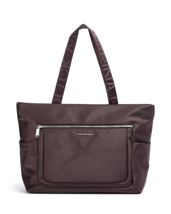  Mandarina Duck - Borsa Shopper con Tasca Frontale in Nylon