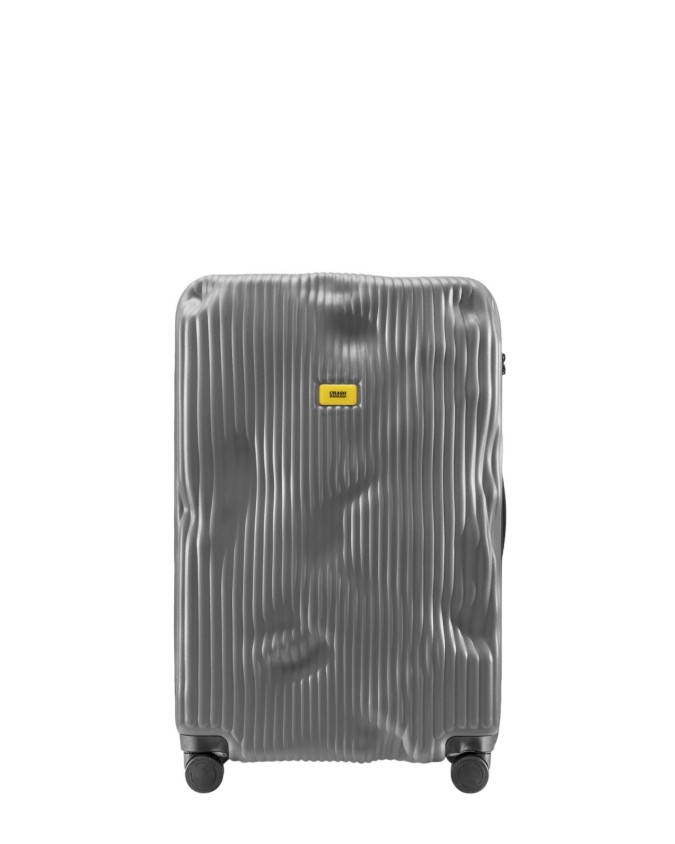 Crash Baggage - Large ribbed polycarbonate suitcase, 79 cm, 4 wheels, Stripe