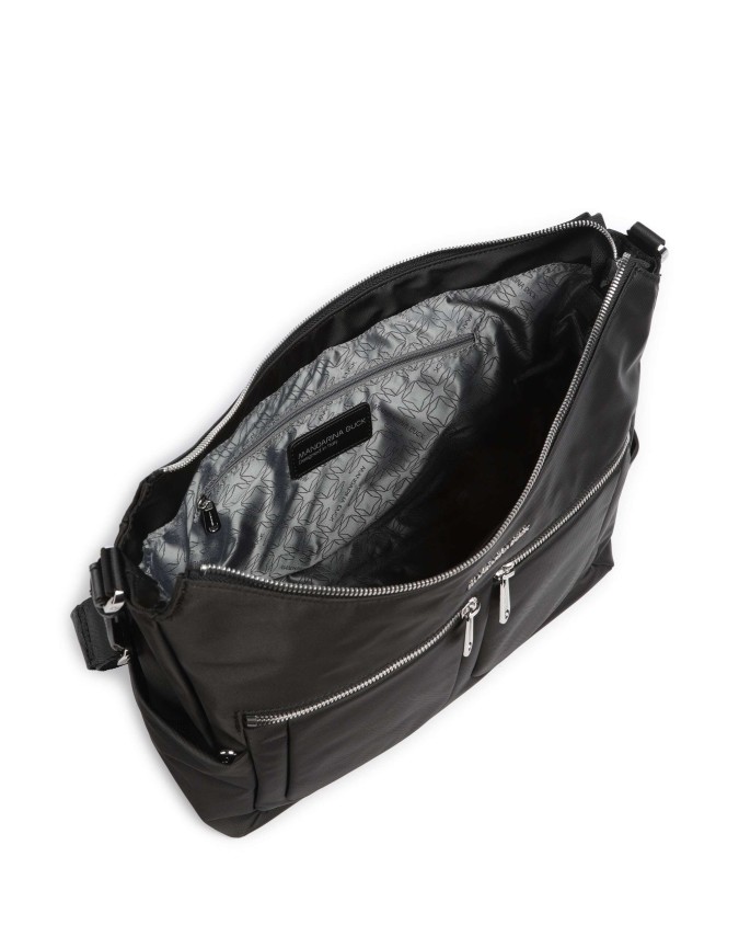  Mandarina Duck - Borsa Hobo con Doppia Tasca Frontale in Nylon