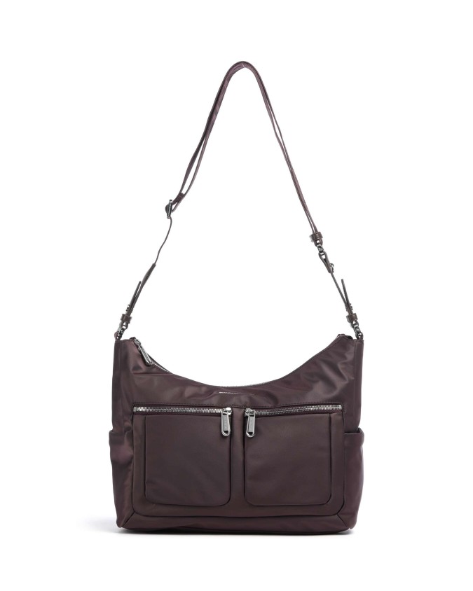  Mandarina Duck - Borsa Hobo con Doppia Tasca Frontale in Nylon
