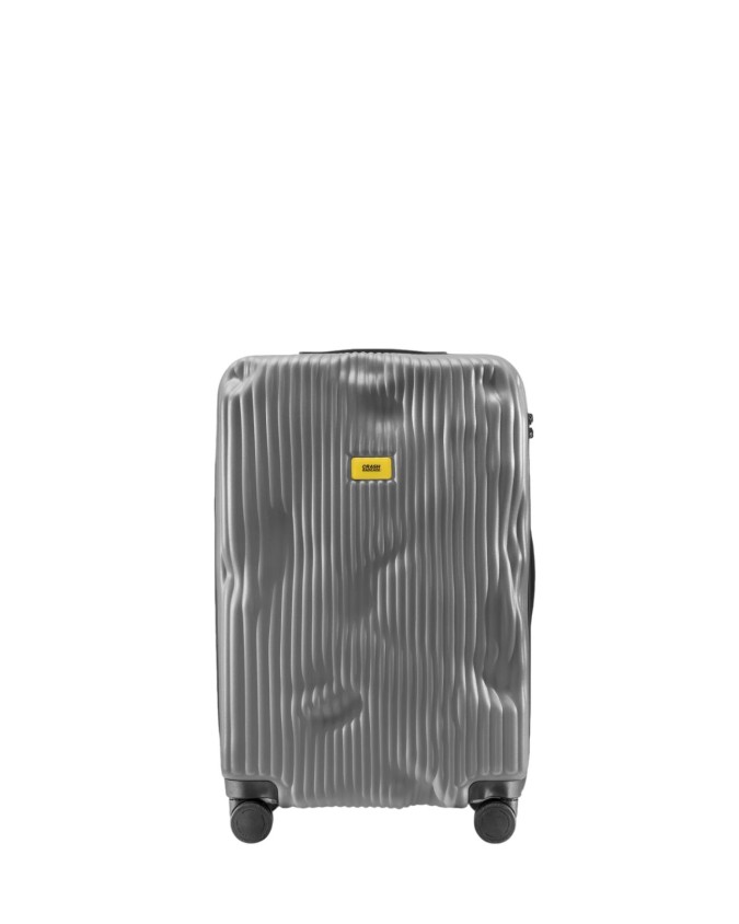 Crash Baggage - Medium-sized ribbed polycarbonate suitcase, 68 cm, 4 wheels, Stripe