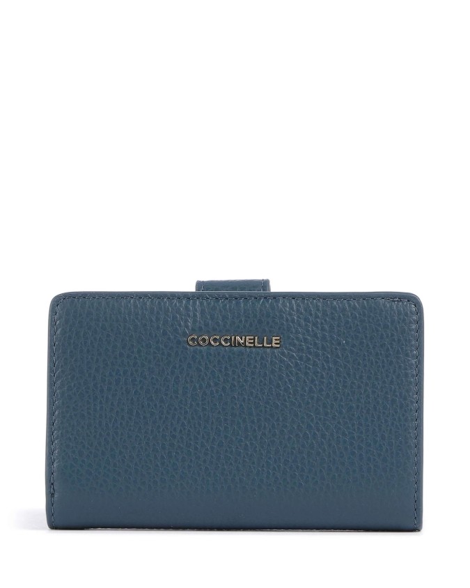  Coccinelle - Portafoglio donna in pelle medio Metallic Soft