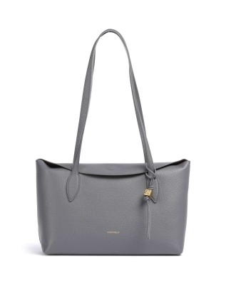 Coccinelle - Thess Leather Shopper Shoulder Bag - Stove