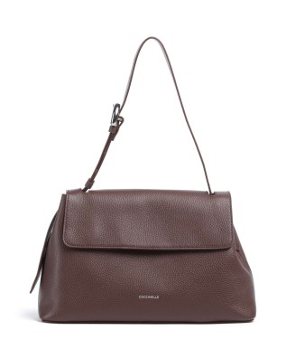 Coccinelle - Borsa a spalla in pelle con patta Fern