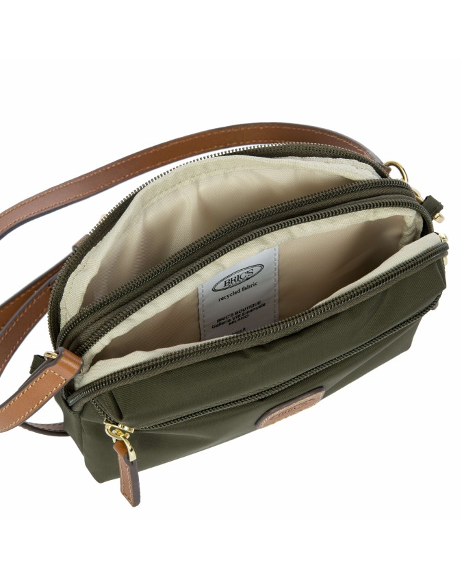  Bric's - Borsetta a Tracolla con Tre Tasche in Nylon