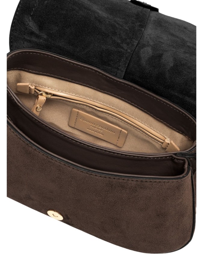  Gianni Chiarini - Borsa a spalla in pelle scamosciata con