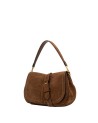  Gianni Chiarini - Borsa a spalla in pelle scamosciata con