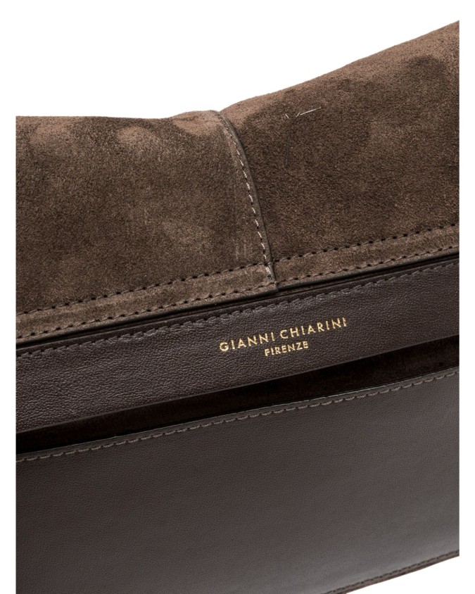  Gianni Chiarini - Borsa a spalla in pelle scamosciata con