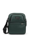  Tumi - Borsa a tracolla compatta in pelle in nylon balistico