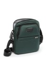  Tumi - Borsa a tracolla compatta in pelle in nylon balistico