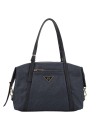  Ynot - Borsa a spalla Boston bag in tessuto logato e ecopelle