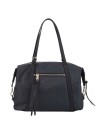  Ynot - Borsa a spalla Boston bag in tessuto logato e ecopelle
