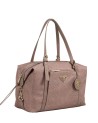  Ynot - Borsa a spalla Boston bag in tessuto logato e ecopelle