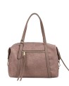 Ynot - Borsa a spalla Boston bag in tessuto logato e ecopelle