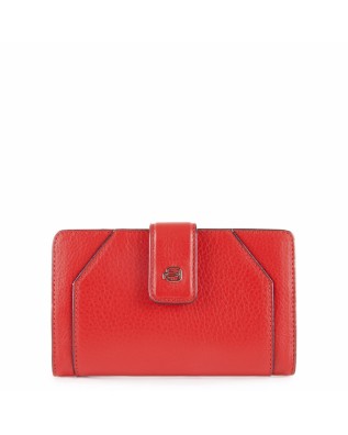  Piquadro - Portafoglio Donna in pelle con zip Muse - Rosso