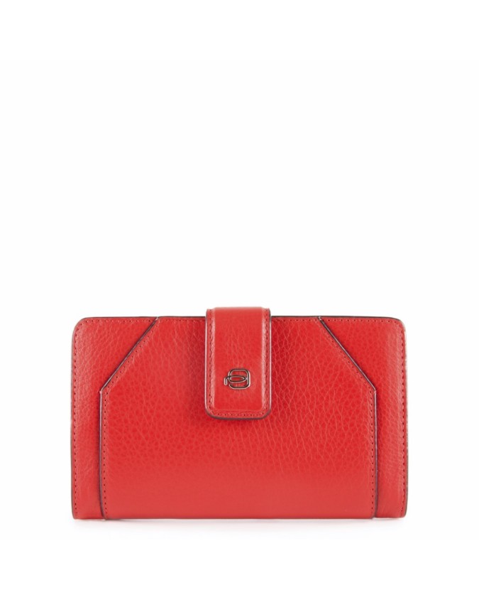 Piquadro - Portafoglio Donna in pelle con zip Muse - Rosso