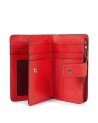  Piquadro - Portafoglio Donna in pelle con zip Muse - Rosso