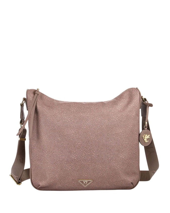  Ynot - Borsa hobo in tessuto ed ecopelle Tg. 
