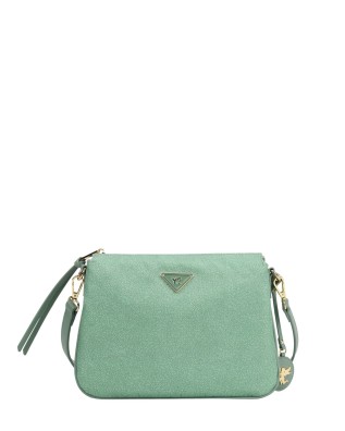 Ynot - Three-compartment shoulder bag, Size M, in logoed fabric