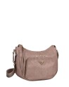 Ynot - Borsa Hobo Tg. M in tessuto logato ed ecopelle con