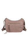  Ynot - Borsa Hobo Tg. M in tessuto logato ed ecopelle con