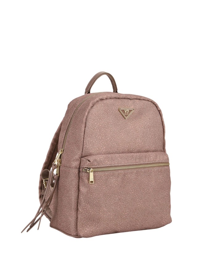  Ynot - Zaino donna in tessuto logato ed ecopelle Tg. 