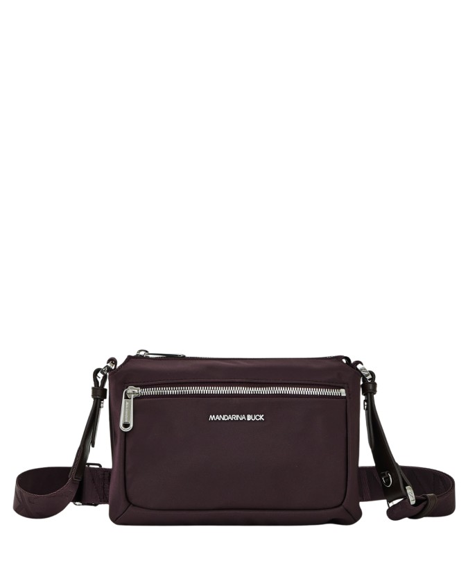  Mandarina Duck - Borsa a Tracolla con Tre Scomparti in Nylon