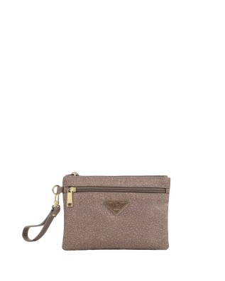 Ynot - Clutch with wrist strap, Size S, in logo fabric and