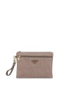  Ynot - Pochette con laccio laterale in tessuto logato ed