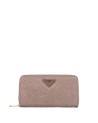  Ynot - Portafoglio donna zip around in tessuto logato ed