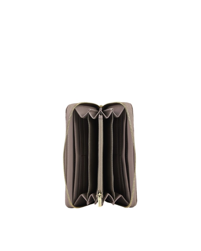  Ynot - Portafoglio donna zip around in tessuto logato ed