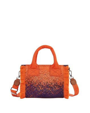 Ynot - Small nylon handbag with fringe and Macao nylon shoulder