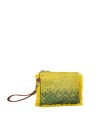  Ynot - Clutch donna in nylon con manico removibile e frange