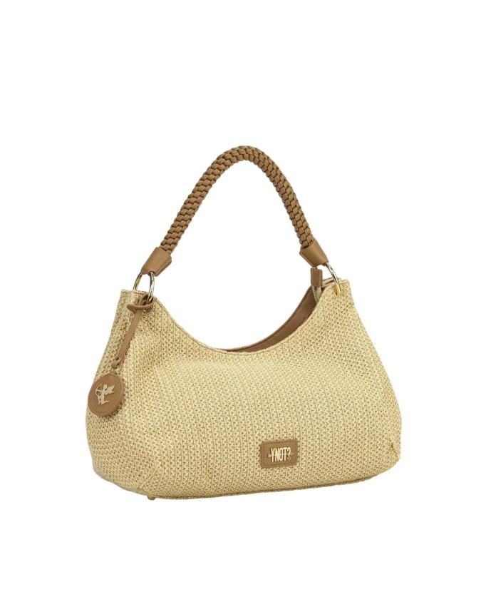  Ynot - Borsa Hobo Donna con Manico Intrecciato Tg. 
