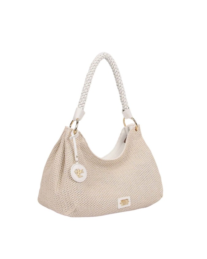  Ynot - Borsa Hobo Donna con Manico Intrecciato Tg. 