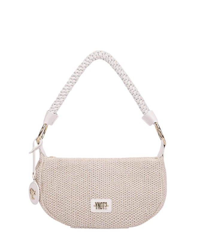  Ynot - Borsa hobo con manico intrecciato Tg. 