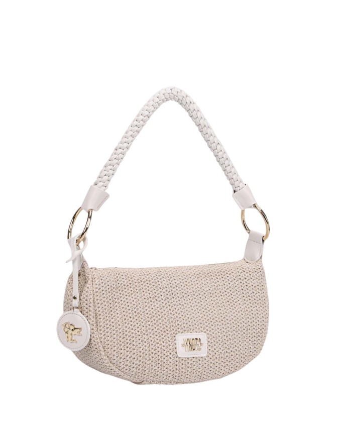  Ynot - Borsa hobo con manico intrecciato Tg. 