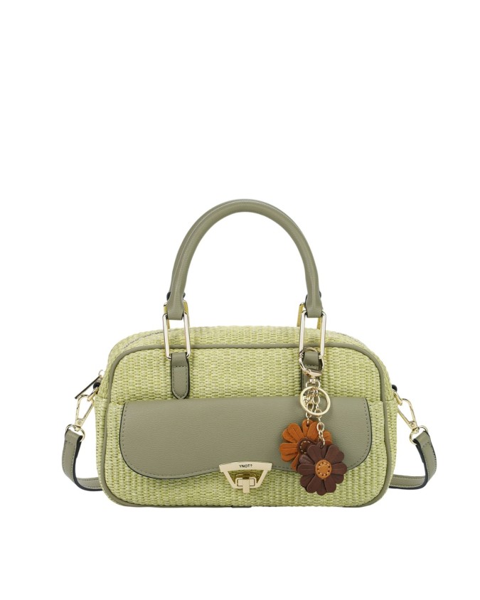 Ynot - Borsa Bauletto con Tasca Frontale e Tracolla Effetto