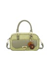  Ynot - Borsa bauletto con tasca frontale e tracolla in tessuto