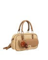  Ynot - Borsa bauletto con tasca frontale e tracolla in tessuto