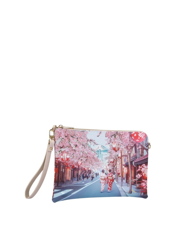  Ynot - Clutch Tg. S con tracolla in ecopelle stampa città